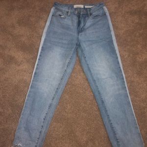 Pacsun mom jeans with striped side
